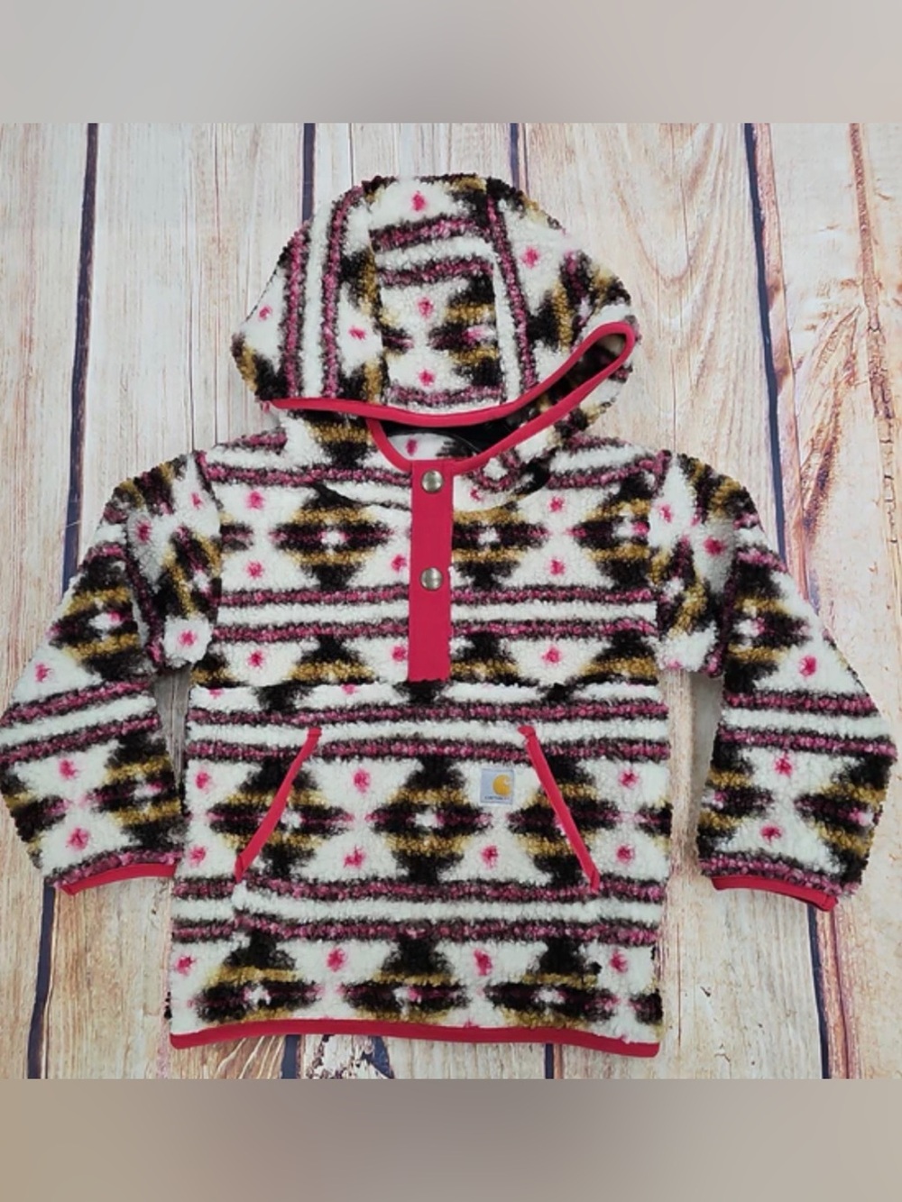 Carhartt Girl’s Hooded Fleece Quarter Snap